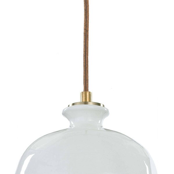 Bianca Ceramic Pendant (Gloss White and Gold) Macro 4